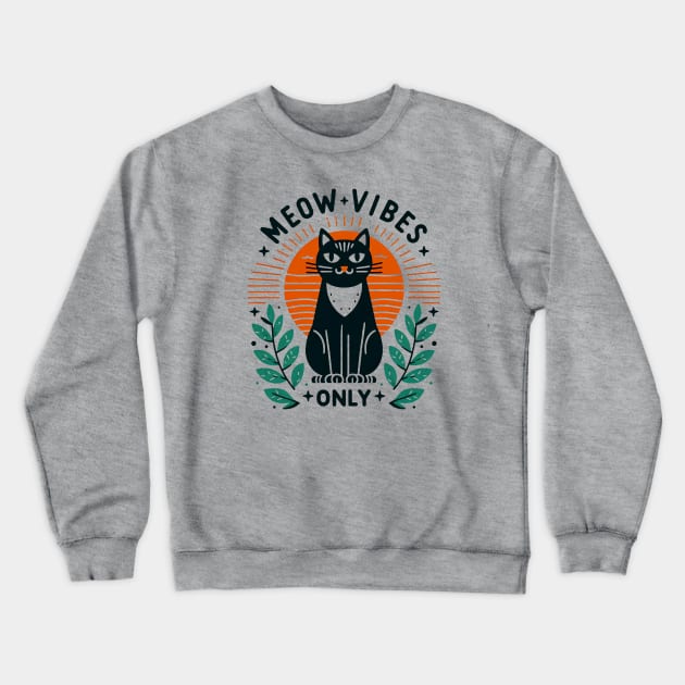 Cat Crewneck Sweatshirt by Rizstor